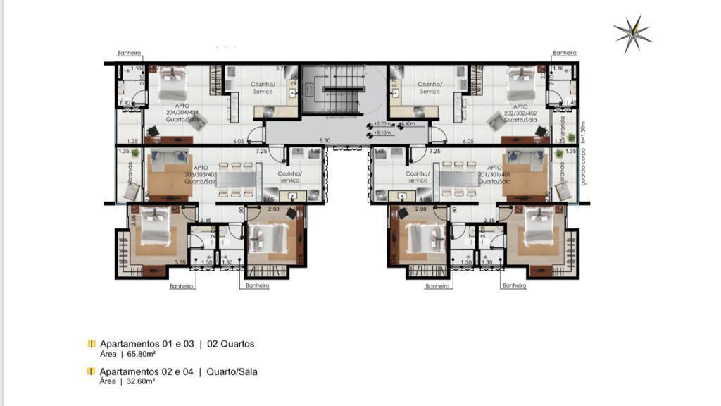 Apartamento de 1 quarto, 58m² no bairro Paineiras, em Juiz de Fora | Eu Corretor