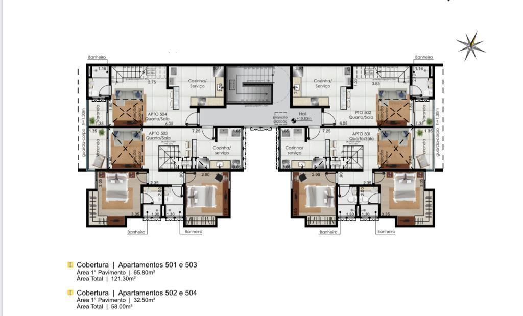 Apartamento de 1 quarto, 58m² no bairro Paineiras, em Juiz de Fora | Eu Corretor