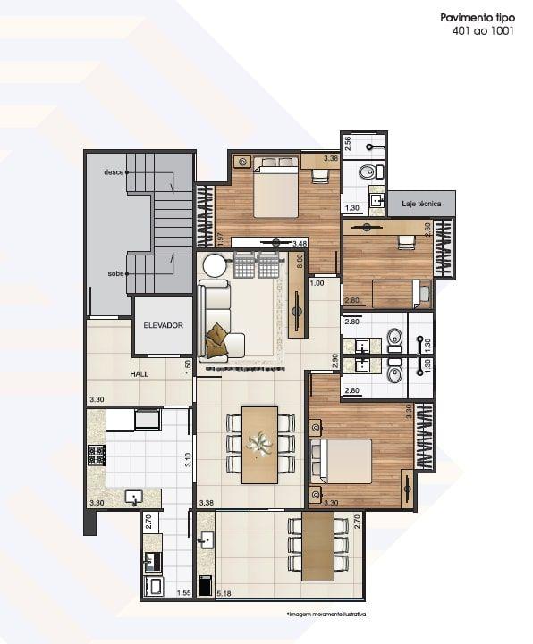 Apartamento de 3 quartos, 104m² no bairro Jardim Glória, em Juiz de Fora | Eu Corretor