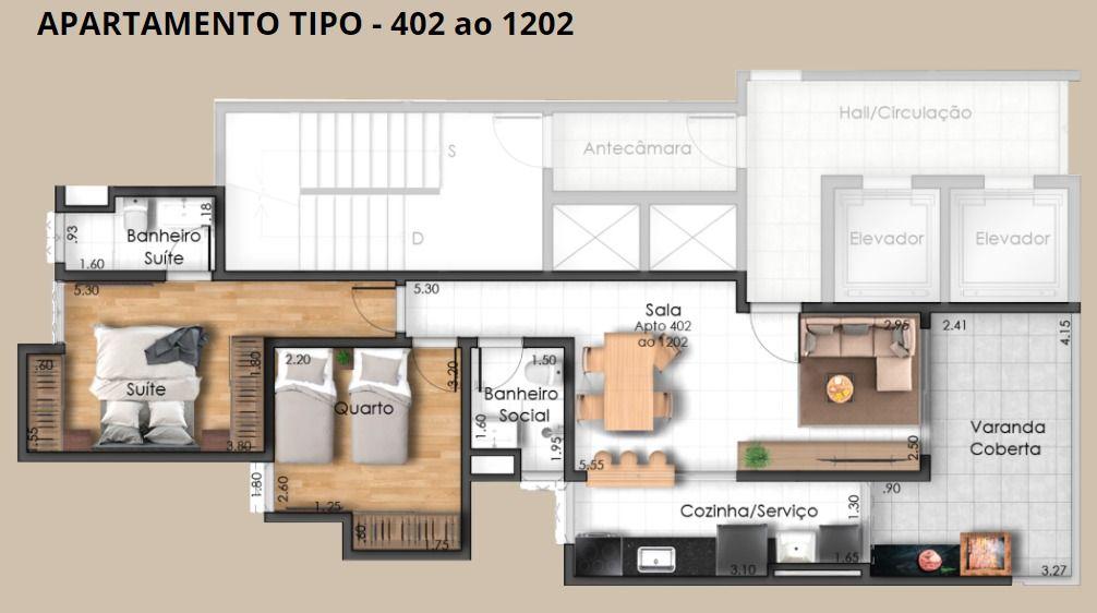 Apartamento, 2 quartos, 78 m² - Foto 2