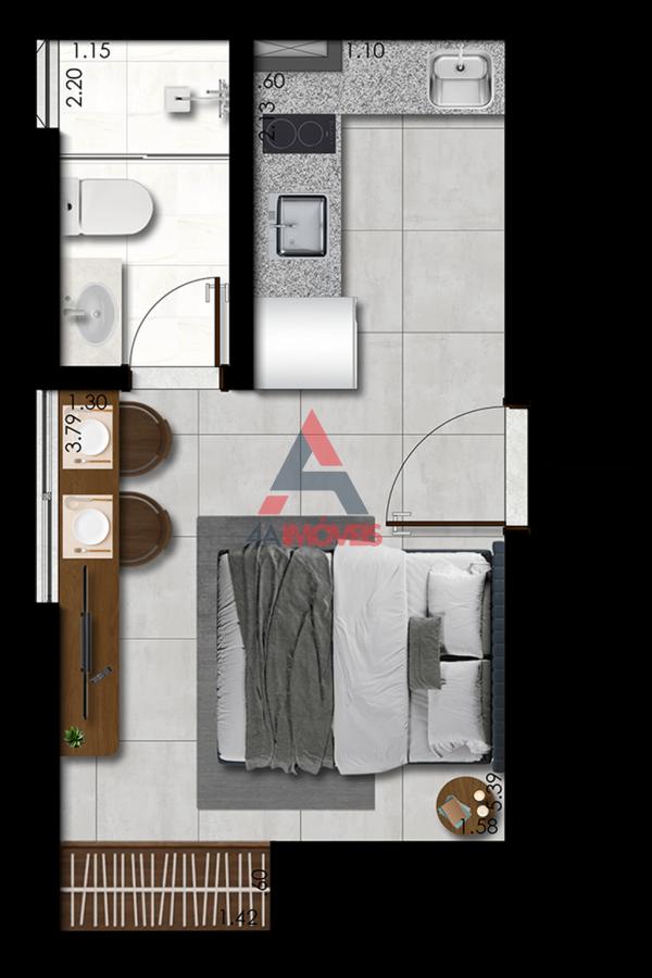 Apartamento, 1 quarto, 19 m² - Foto 4