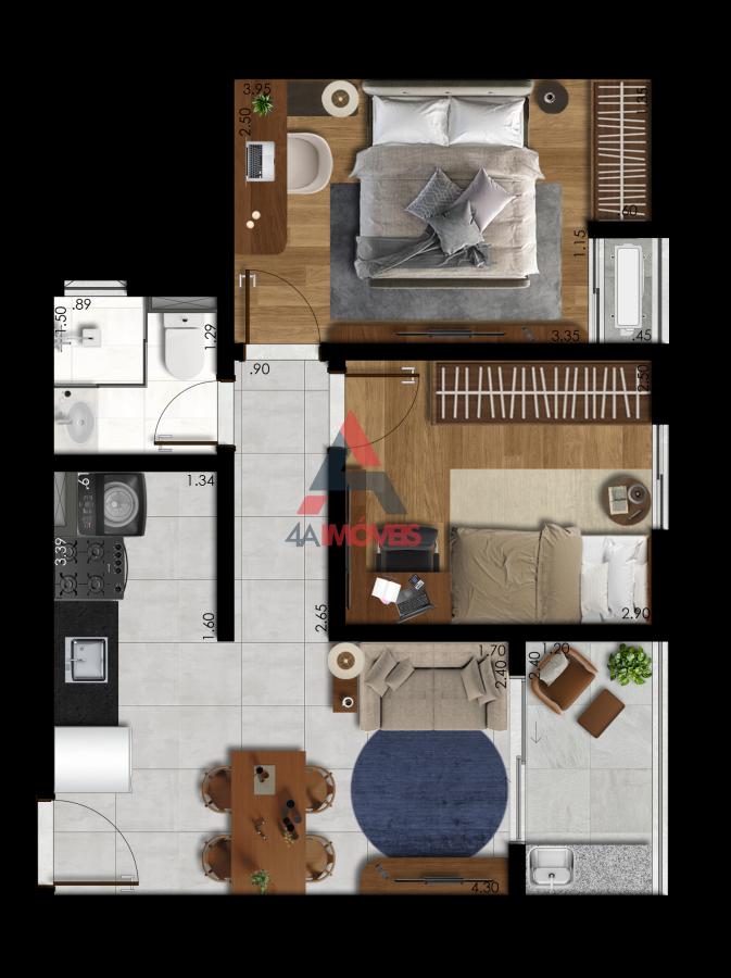 Apartamento, 2 quartos, 42 m² - Foto 5