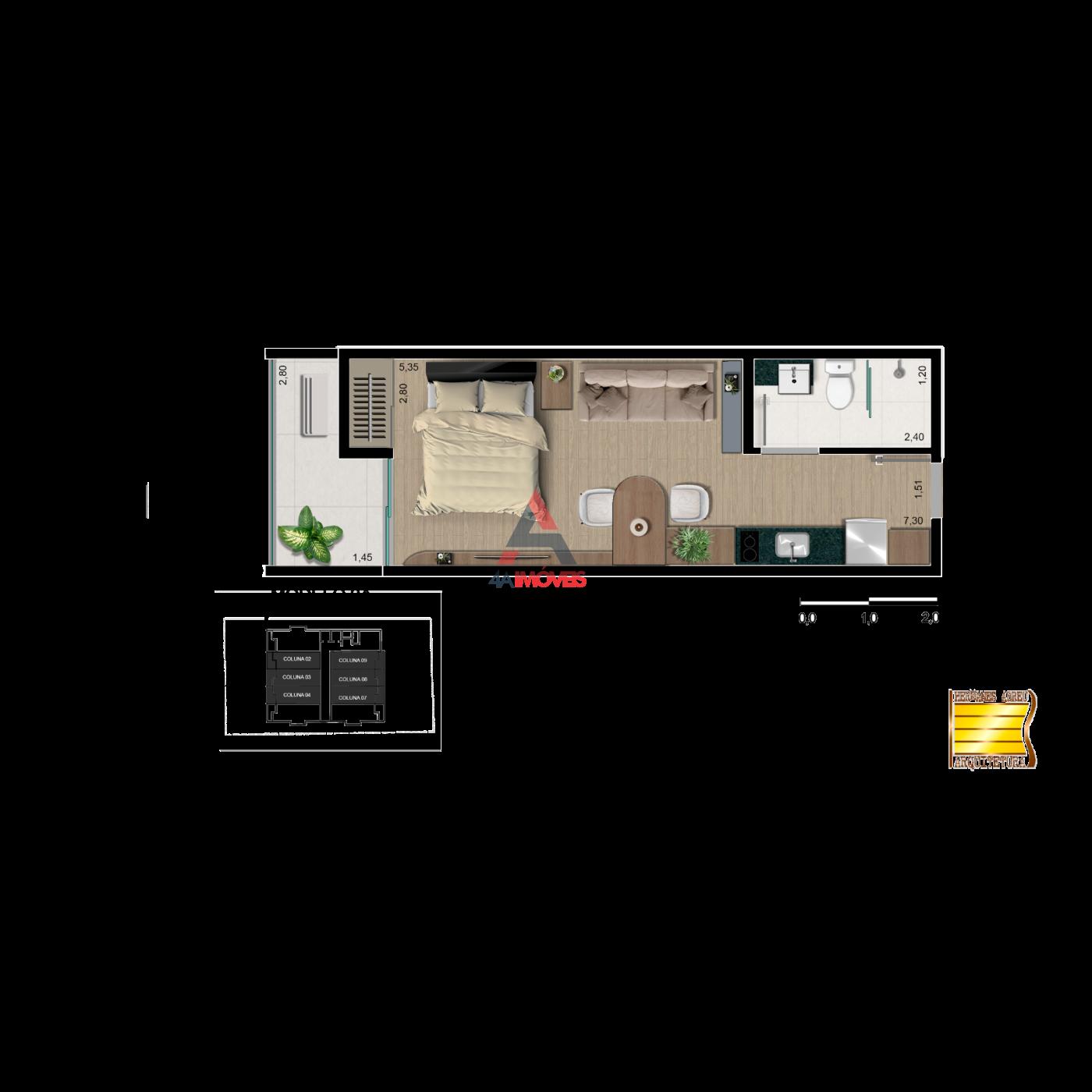 Apartamento, 1 quarto, 27 m² - Foto 12
