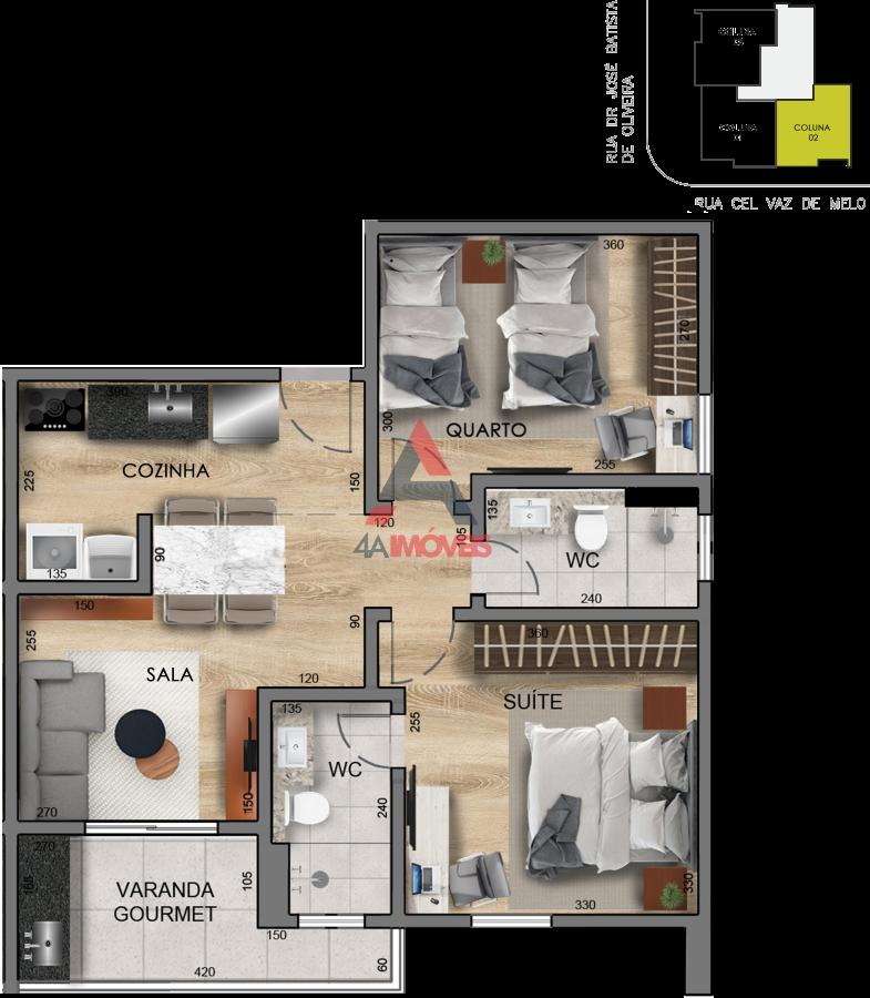 Apartamento, 2 quartos, 59 m² - Foto 6