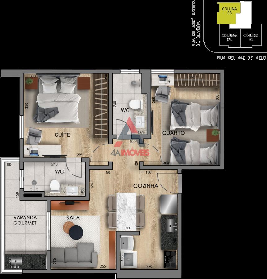 Apartamento, 2 quartos, 59 m² - Foto 8